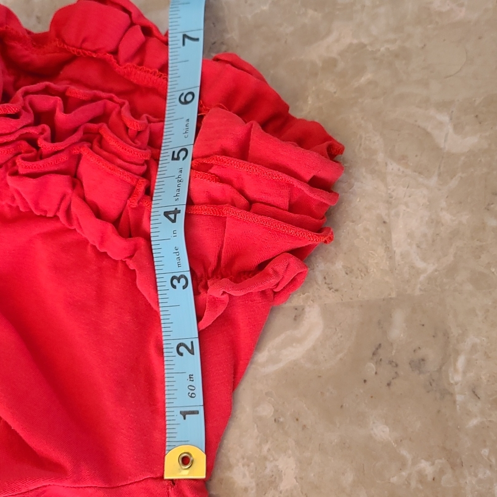 Red Ruffle Shorts - Picture 7 of 8
